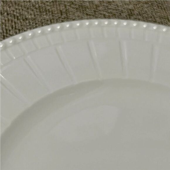 COPY - 2 Piece Set RICHARD GINORI ICARO LOT of 2 DINNER PLATES WHITE 10 3/4" - Picture 2 of 4